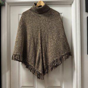 Pria Sweater Poncho Joules 100% Cotton Brown Size Large
